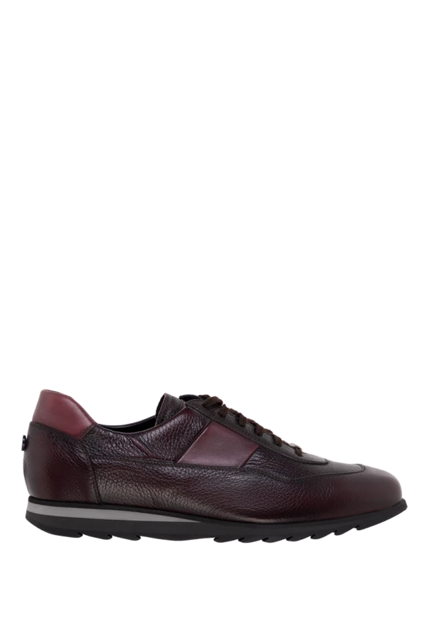 Barrett man burgundy leather sneakers for men купить с ценами и фото 147590 - photo 1