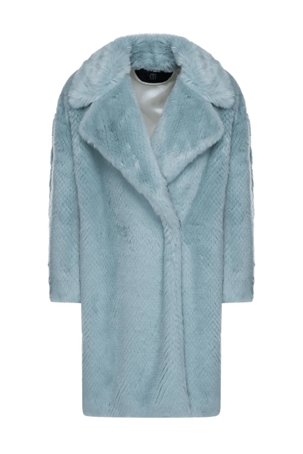 Il Cappottino woman women's blue acrylic and polyester fur coat купить с ценами и фото 147626 - photo 1