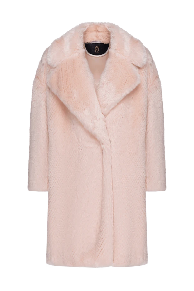 Il Cappottino woman women's pink fur coat made of acrylic and polyester купить с ценами и фото 147627 - photo 1