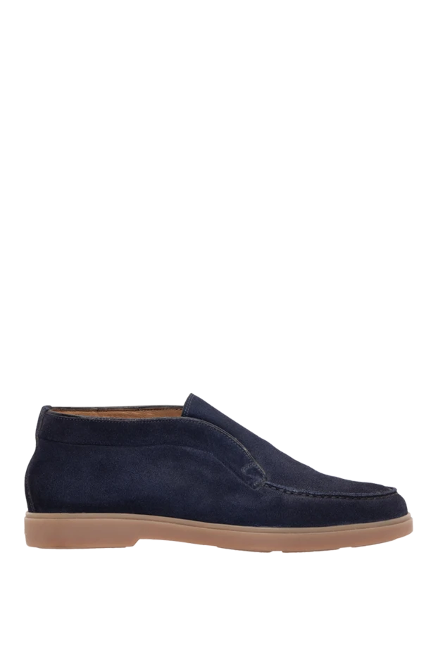 Santoni man blue suede boots for men купить с ценами и фото 147639 - photo 1