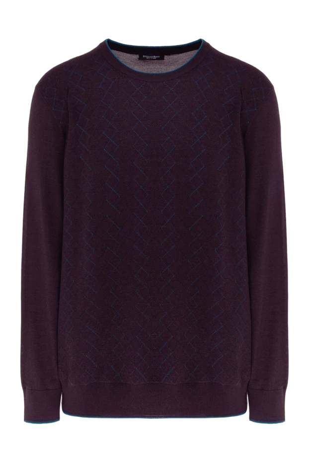 Knitted jumper made of cashmere and silk with a diamond pattern - photo 1