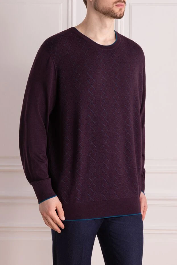 Stefano Ricci knitted jumper made of cashmere and silk with a diamond pattern 147670 - photo 3