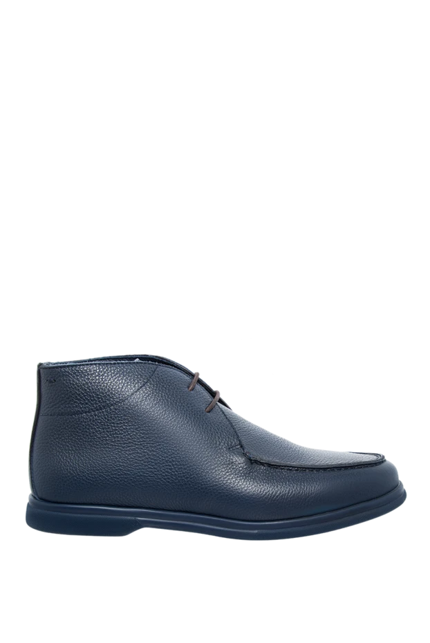 Andrea Ventura man blue leather men's boots купить с ценами и фото 147689 - photo 1