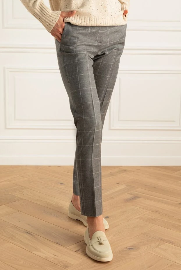 Biancalancia woman gray wool trousers for women 147721 - photo 3