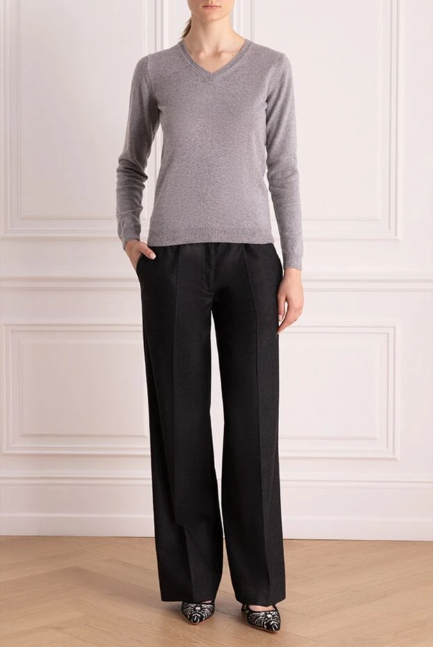 Biancalancia woman gray wool trousers for women купить с ценами и фото 147721 - photo 2