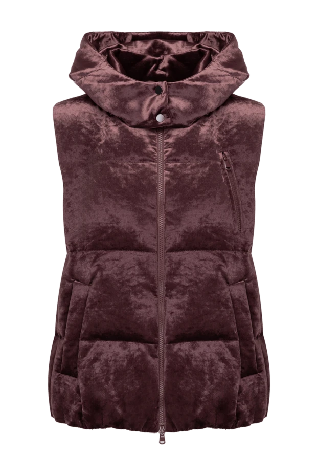 Brunello Cucinelli woman women's burgundy vest купить с ценами и фото 147851 - photo 1