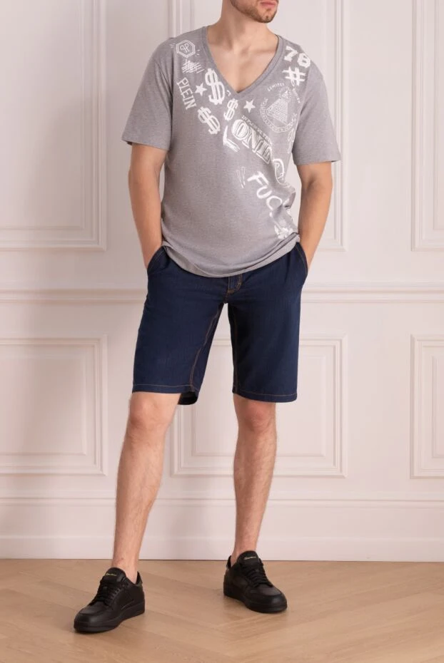 Zilli man blue cotton shorts for men купить с ценами и фото 147964 - photo 2