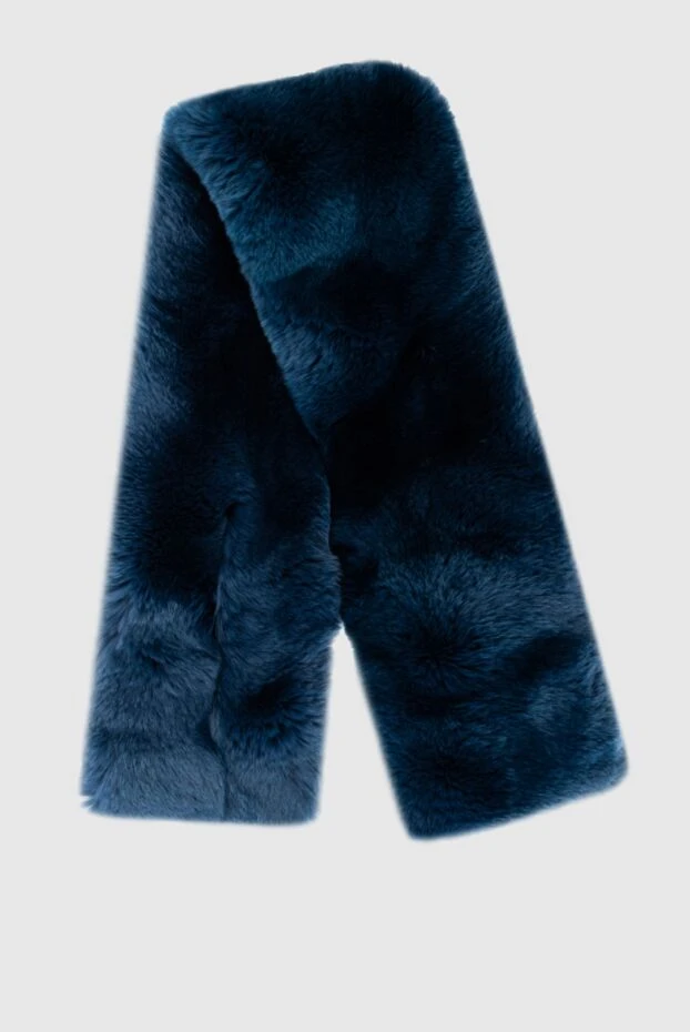 Intuition women's fur collar scarf dark blue 147984 - photo 3