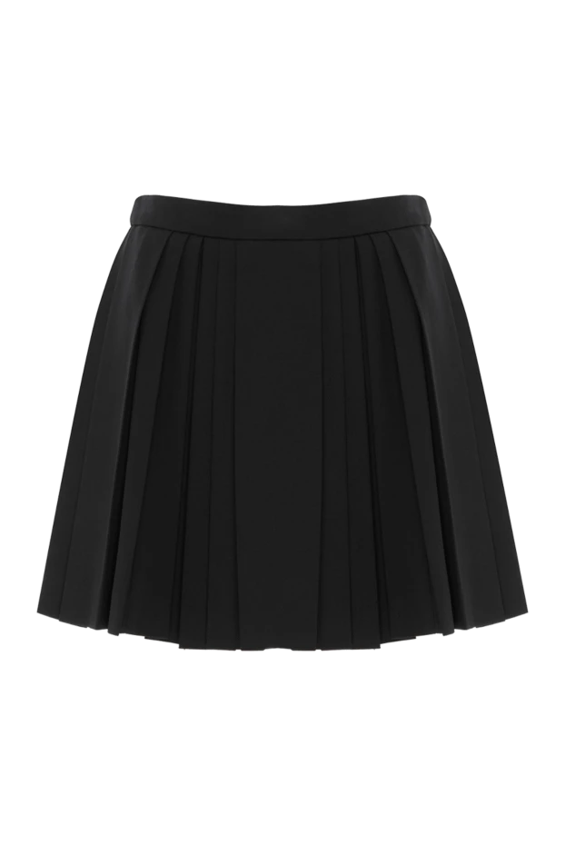 Қара бүктелген мини юбка - фото 1