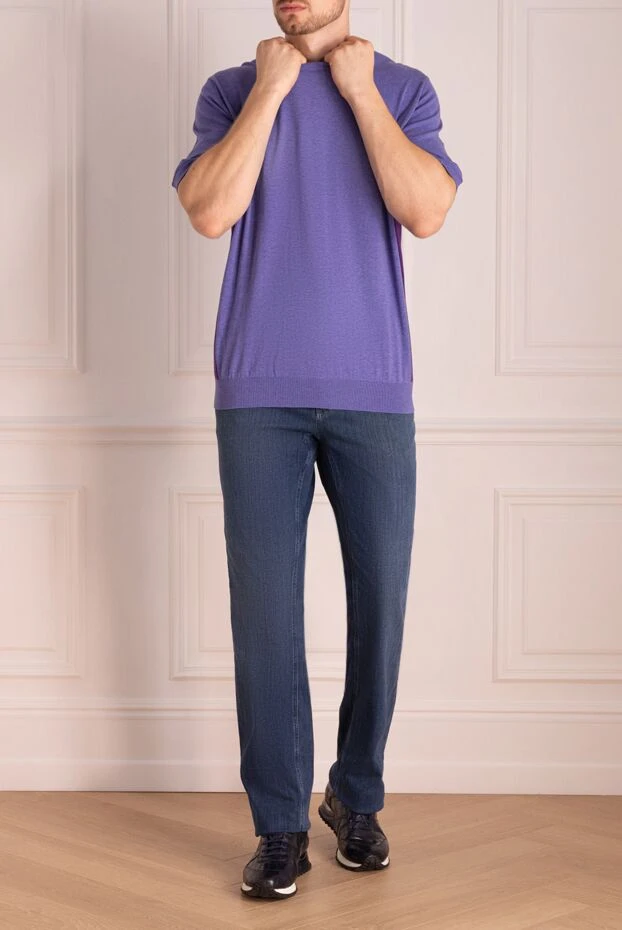 Zilli man cotton and polyester jeans blue for men купить с ценами и фото 148149 - photo 2