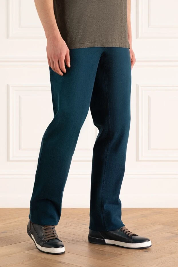 Zilli man blue cotton and polyamide jeans for men 148328 - photo 3