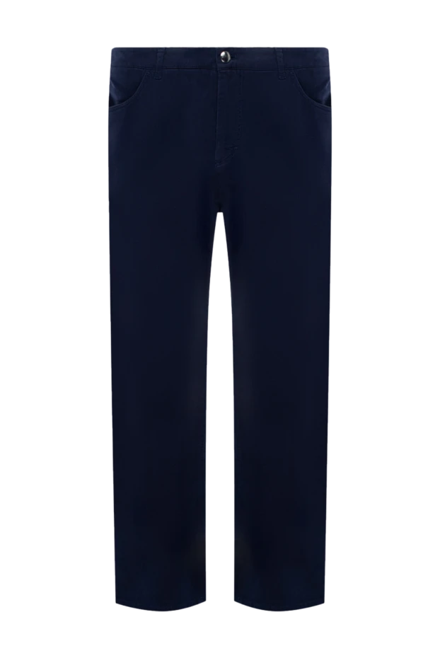 Zilli man blue cotton trousers for men купить с ценами и фото 148160 - photo 1