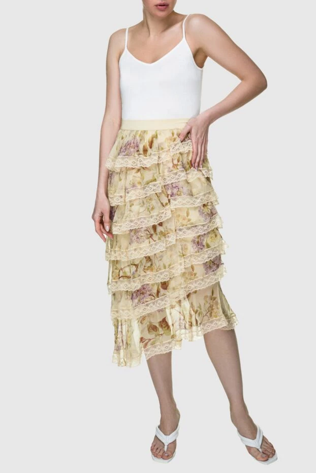 Zimmermann woman beige silk skirt for women купить с ценами и фото 148201 - photo 2