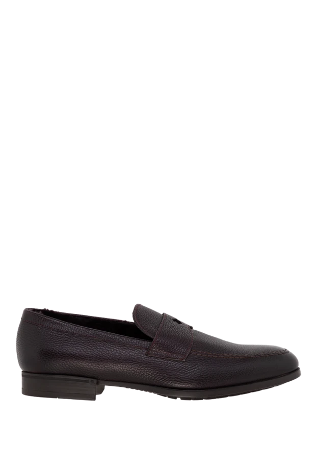 Doucal`s man leather loafers burgundy for men купить с ценами и фото 148264 - photo 1