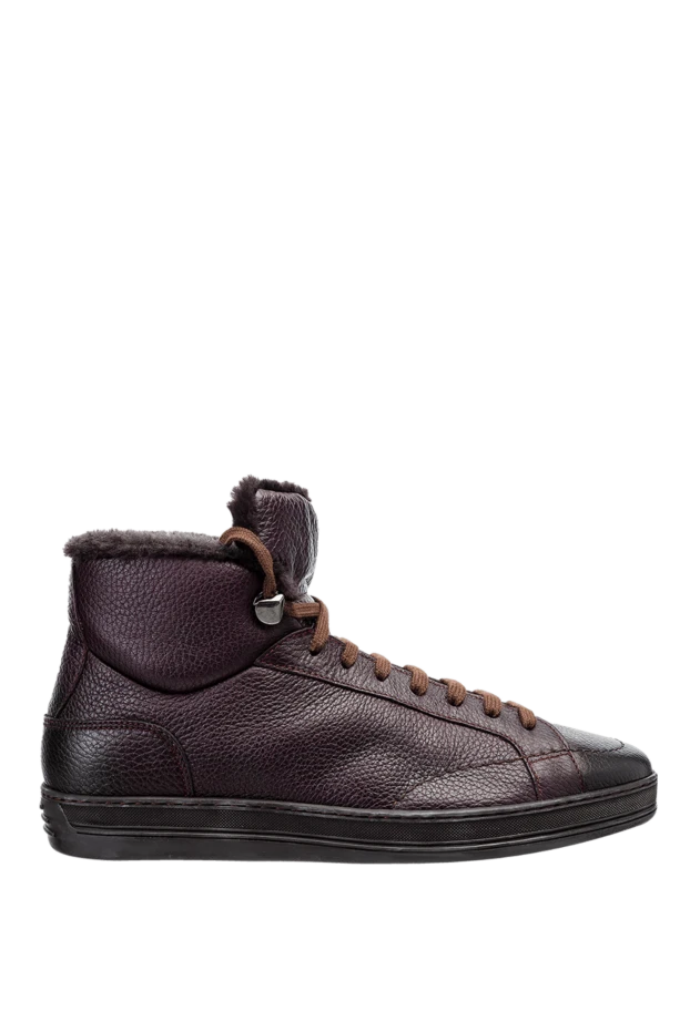 Doucal`s man brown leather sneakers for men купить с ценами и фото 148265 - photo 1