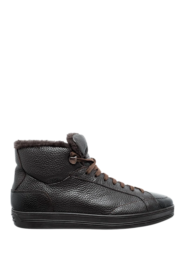 Doucal`s man brown leather sneakers for men купить с ценами и фото 148282 - photo 1