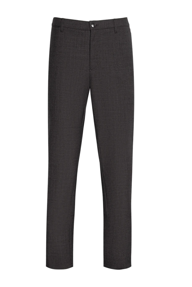 Zilli man men's brown wool and cotton trousers купить с ценами и фото 148318 - photo 1