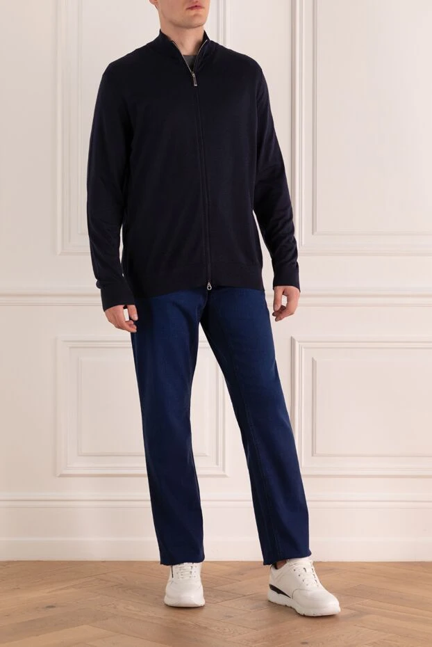 Zilli man blue cotton jeans for men купить с ценами и фото 148319 - photo 2