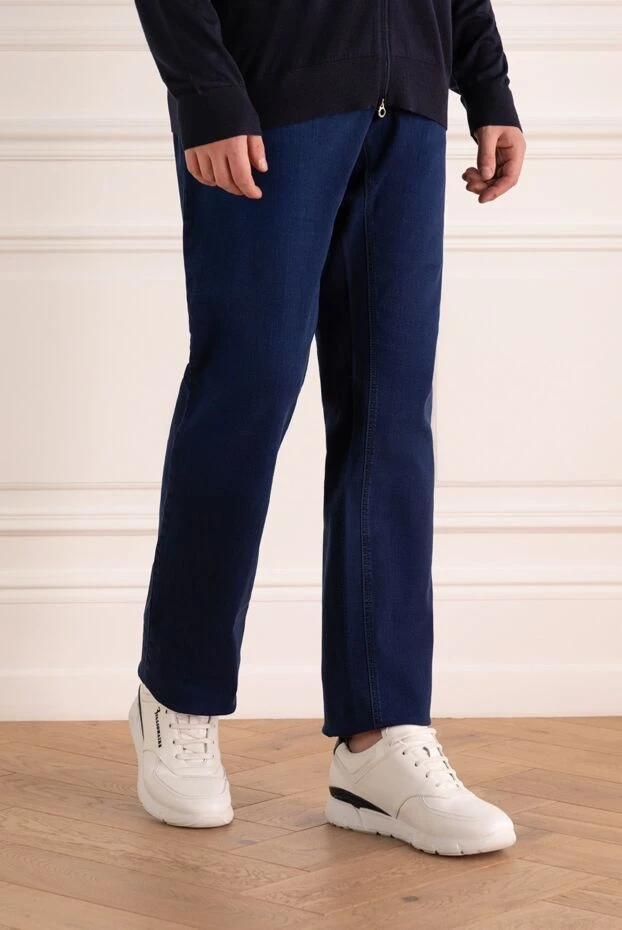 Zilli man blue cotton and polyamide jeans for men 148328 - photo 3