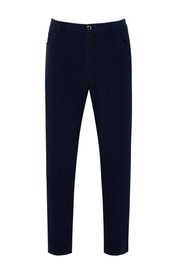 Zilli man blue cotton trousers for men купить с ценами и фото 148336 - photo 1