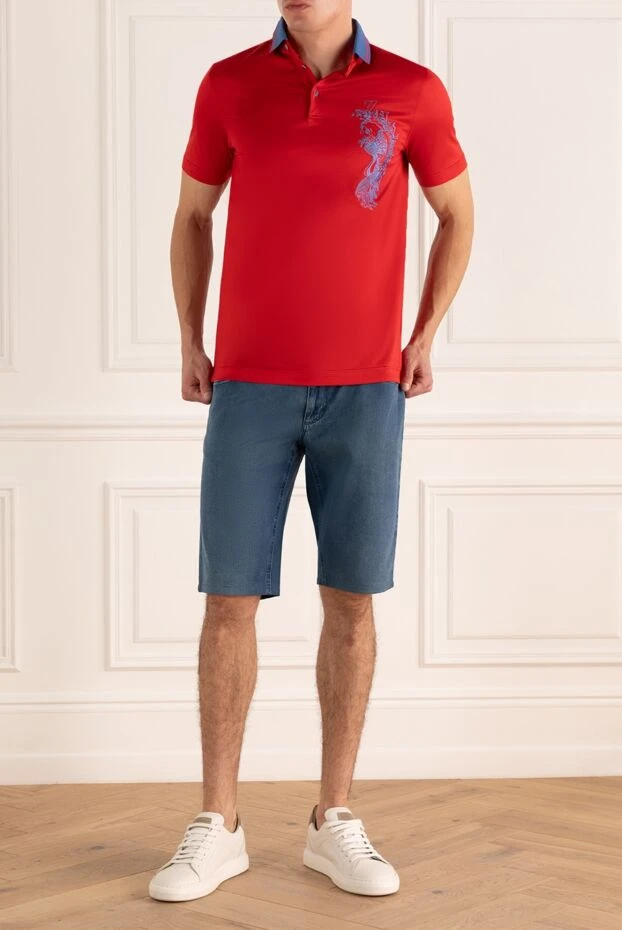 Zilli man blue cotton and polyamide shorts for men купить с ценами и фото 148369 - photo 2