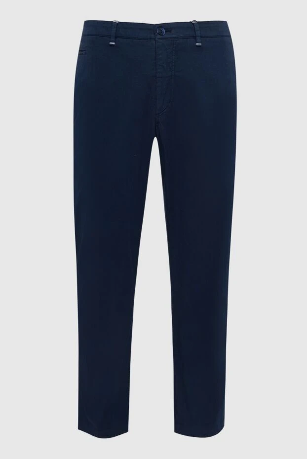 Zilli man men's blue cotton and elastane trousers купить с ценами и фото 148377 - photo 1