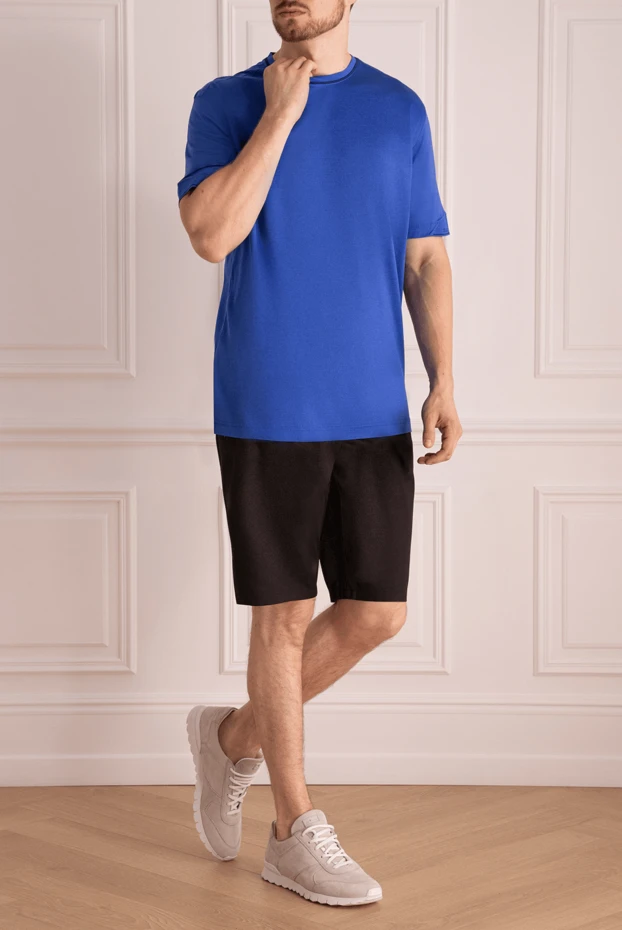 Zilli man cotton and elastane shorts blue for men купить с ценами и фото 148380 - photo 2