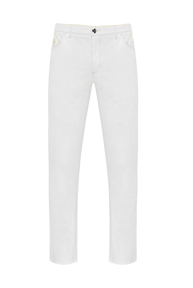 Zilli man white cotton trousers for men купить с ценами и фото 148394 - photo 1