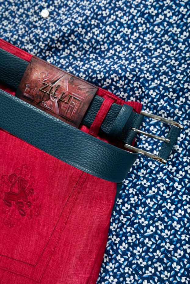 Zilli брюки изо льна красные мужские 148405 - фото 2