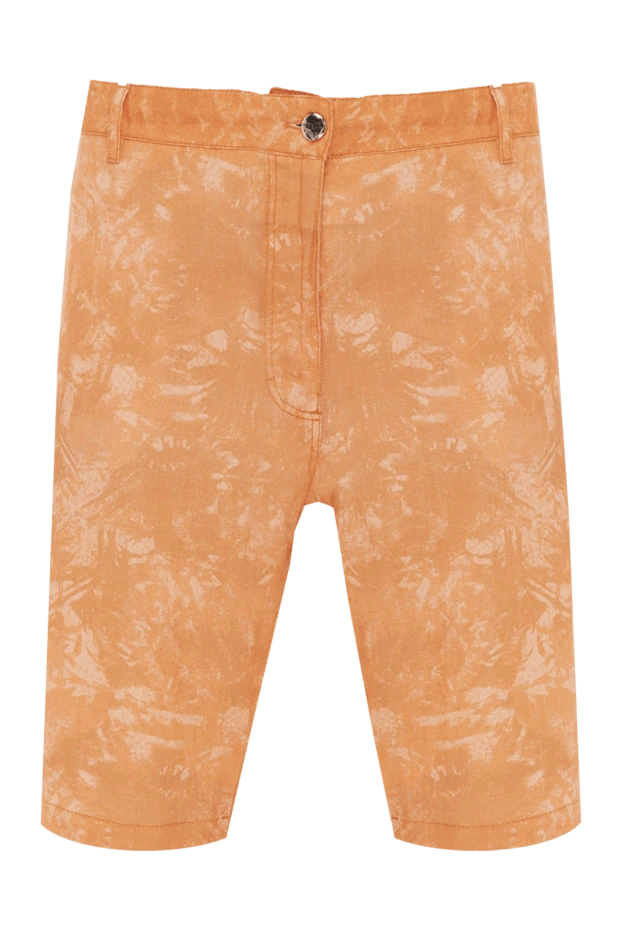 Zilli man orange linen shorts for men купить с ценами и фото 148407 - photo 1