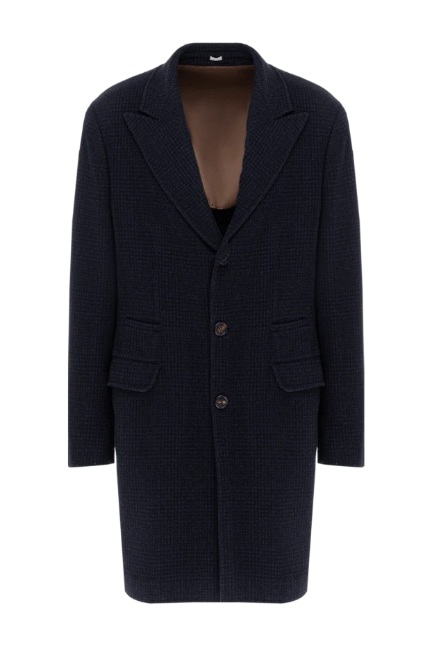 Brunello Cucinelli man cashmere coat blue for men купить с ценами и фото 148437 - photo 1