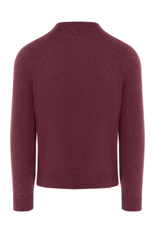 Brunello Cucinelli man wool, cashmere and silk jumper burgundy for men купить с ценами и фото 148442 - photo 2