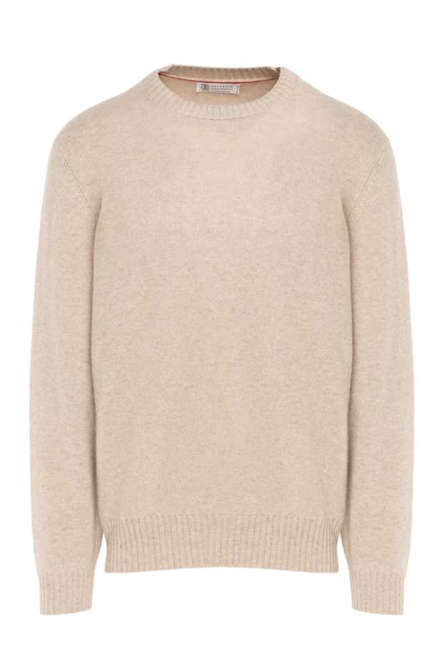 Brunello Cucinelli man cashmere jumper beige for men купить с ценами и фото 148458 - photo 1