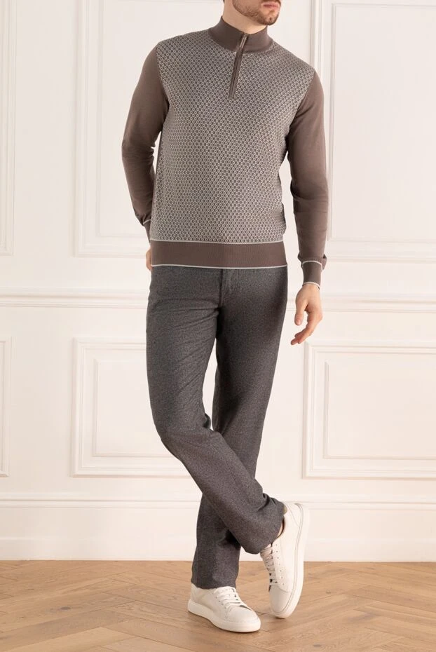 Jacob Cohen man gray trousers for men купить с ценами и фото 148476 - photo 2