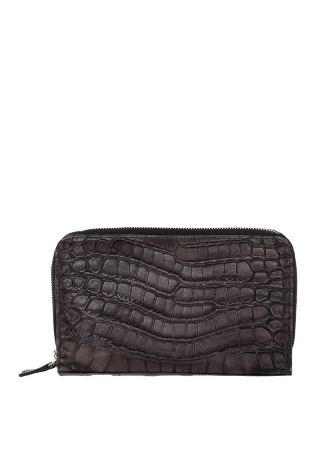 Cesare di Napoli man men's clutch bag made of gray alligator skin купить с ценами и фото 148486 - photo 1