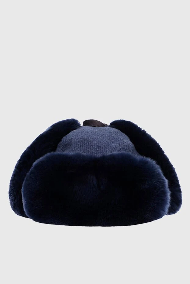 Cesare di Napoli man hat made of wool, cashmere and natural fur blue for men купить с ценами и фото 148502 - photo 1