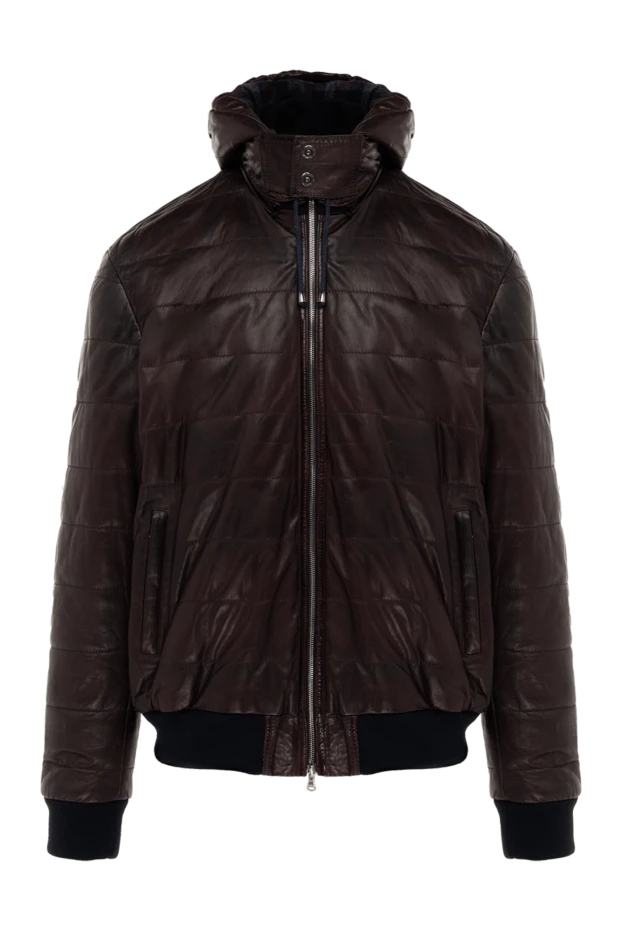 Barba Napoli man burgundy leather jacket for men купить с ценами и фото 148549 - photo 1