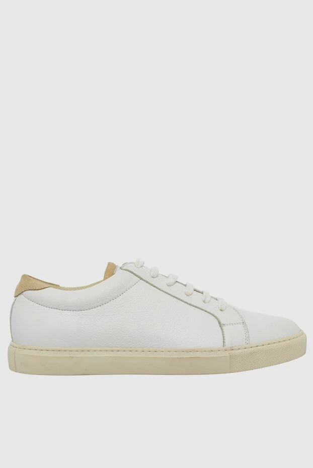 Brunello Cucinelli man white leather sneakers for men купить с ценами и фото 148571 - photo 1