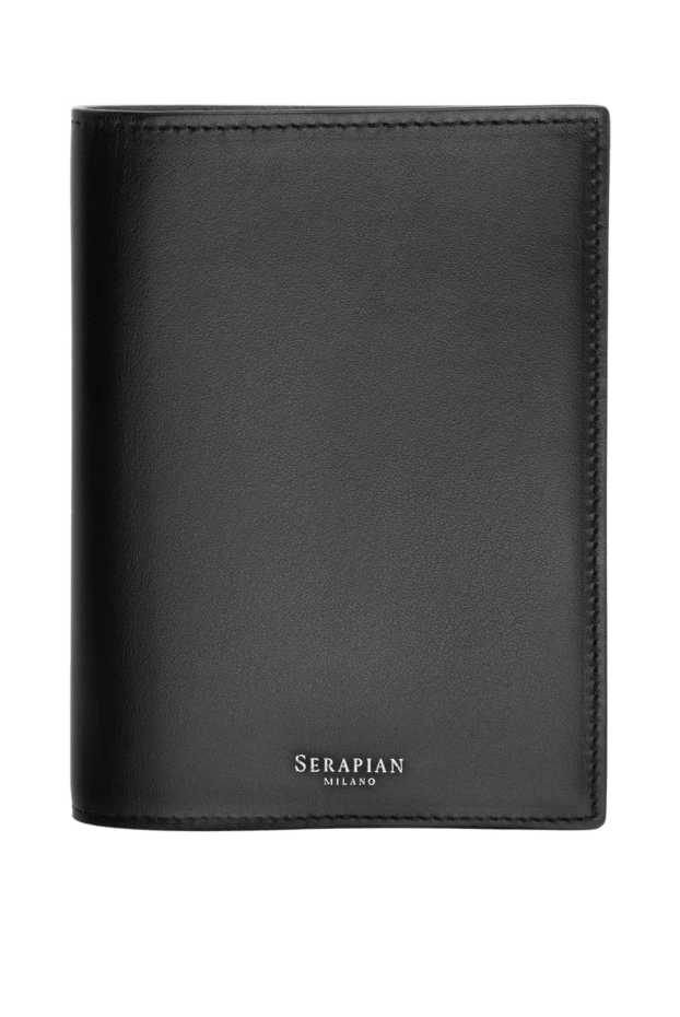 Serapian man black leather passport cover for men купить с ценами и фото 148672 - photo 1