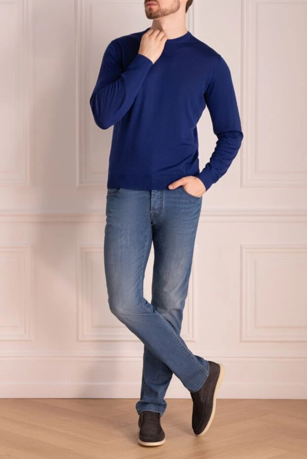 Jacob Cohen man blue jeans for men купить с ценами и фото 148783 - photo 2