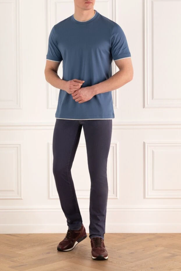 Jacob Cohen man blue cotton jeans for men купить с ценами и фото 148798 - photo 2