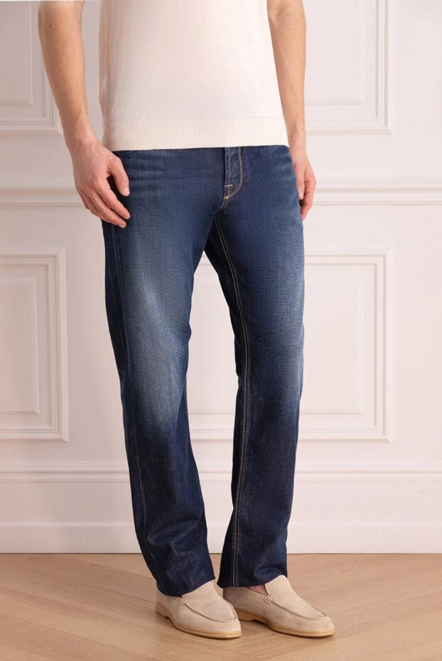 Jacob Cohen man blue cotton jeans for men 148827 - photo 3