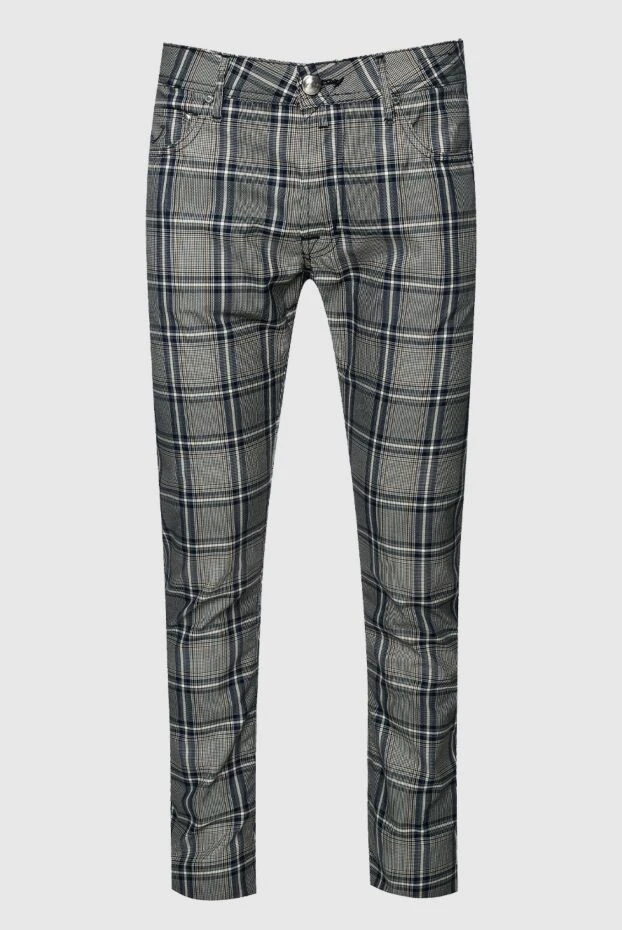 Jacob Cohen man men's gray polyester and cotton trousers купить с ценами и фото 148844 - photo 1