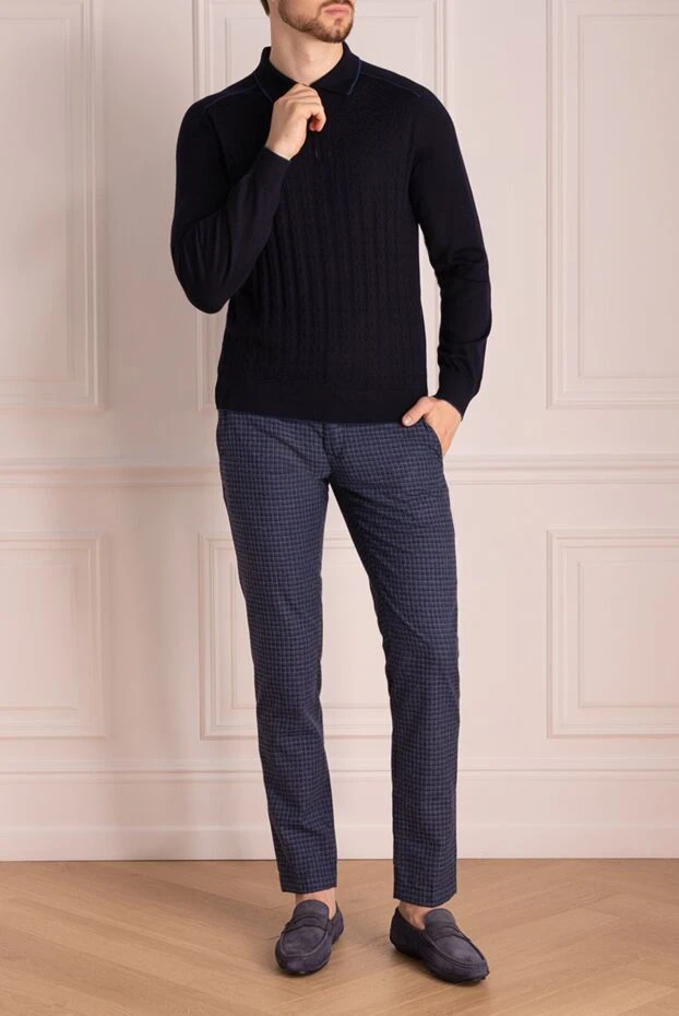 Jacob Cohen man blue wool and silk jeans for men купить с ценами и фото 148845 - photo 2