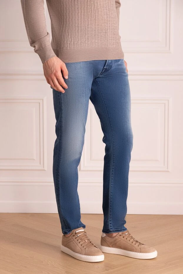 Jacob Cohen джинсы из мягкого голубого денима с комфортной посадкой и вываркой
 148851 - фото 3