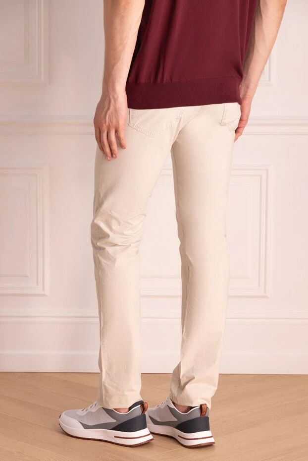 Jacob Cohen man beige cotton jeans for men купить с ценами и фото 148857 - photo 2