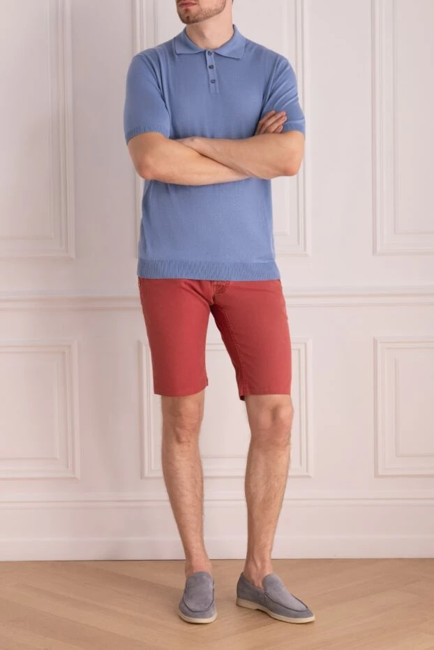 Jacob Cohen man red cotton and elastane shorts for men купить с ценами и фото 148886 - photo 2