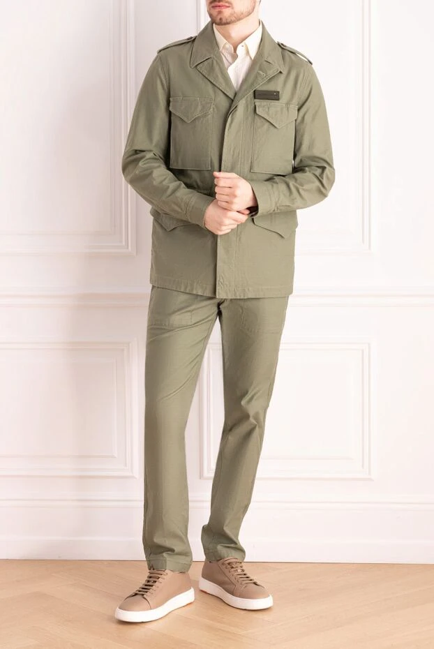 Jacob Cohen man men's suit made of cotton and elastane green купить с ценами и фото 148951 - photo 2