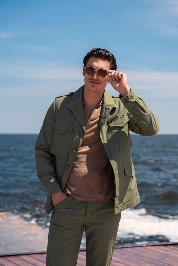 Jacob Cohen костюм мужской из хлопка и эластана зеленый 148951 - фото 3