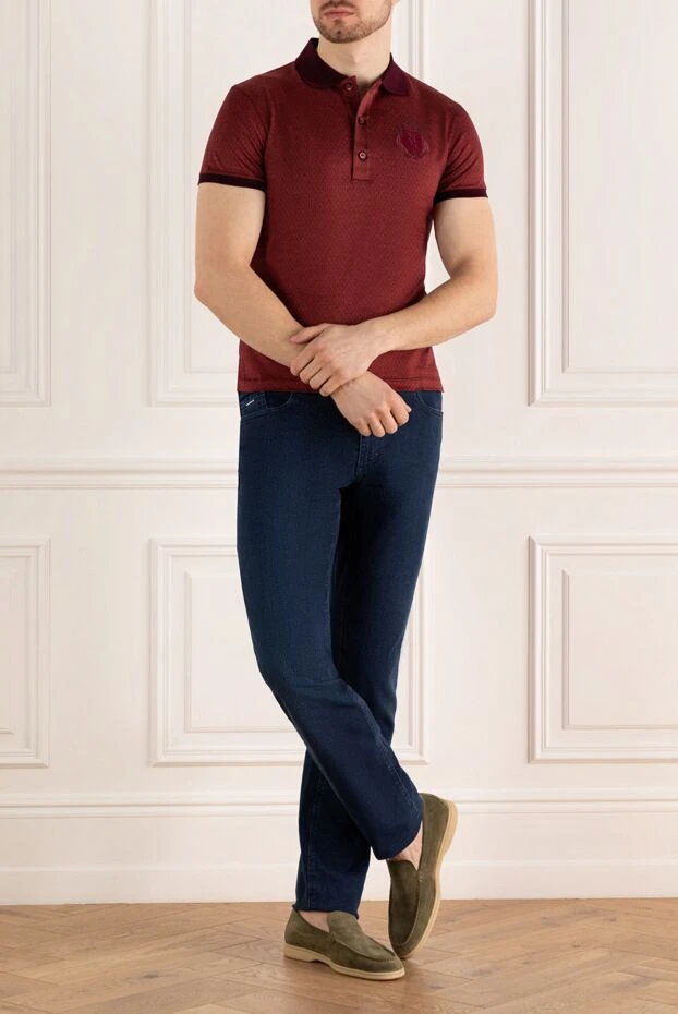 Billionaire man cotton polo burgundy for men купить с ценами и фото 148955 - photo 2